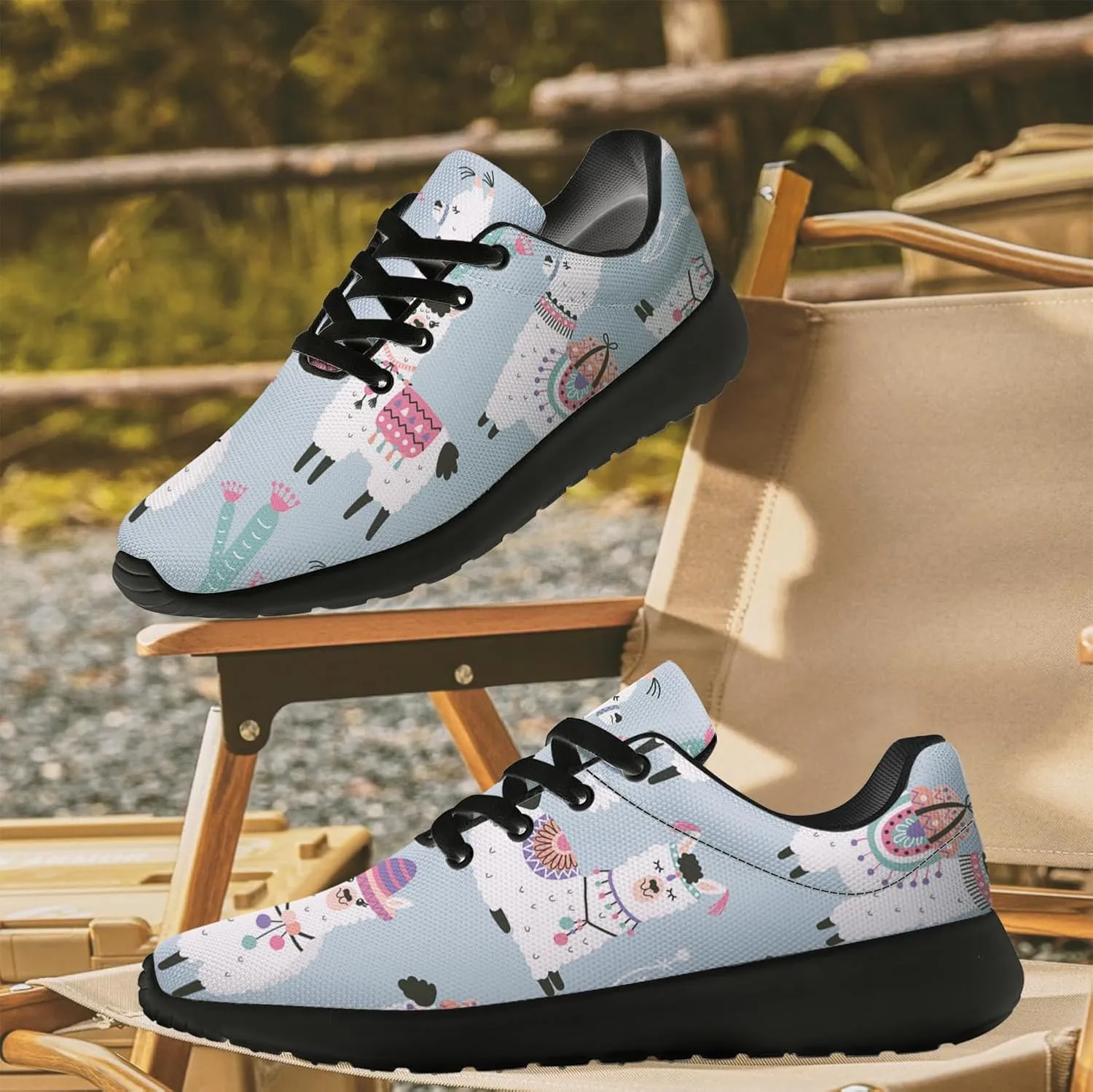 Llamas Shoes for Women Running Shoes Cute Animal Sneakers Tennis Shoes Gifts for Women Men