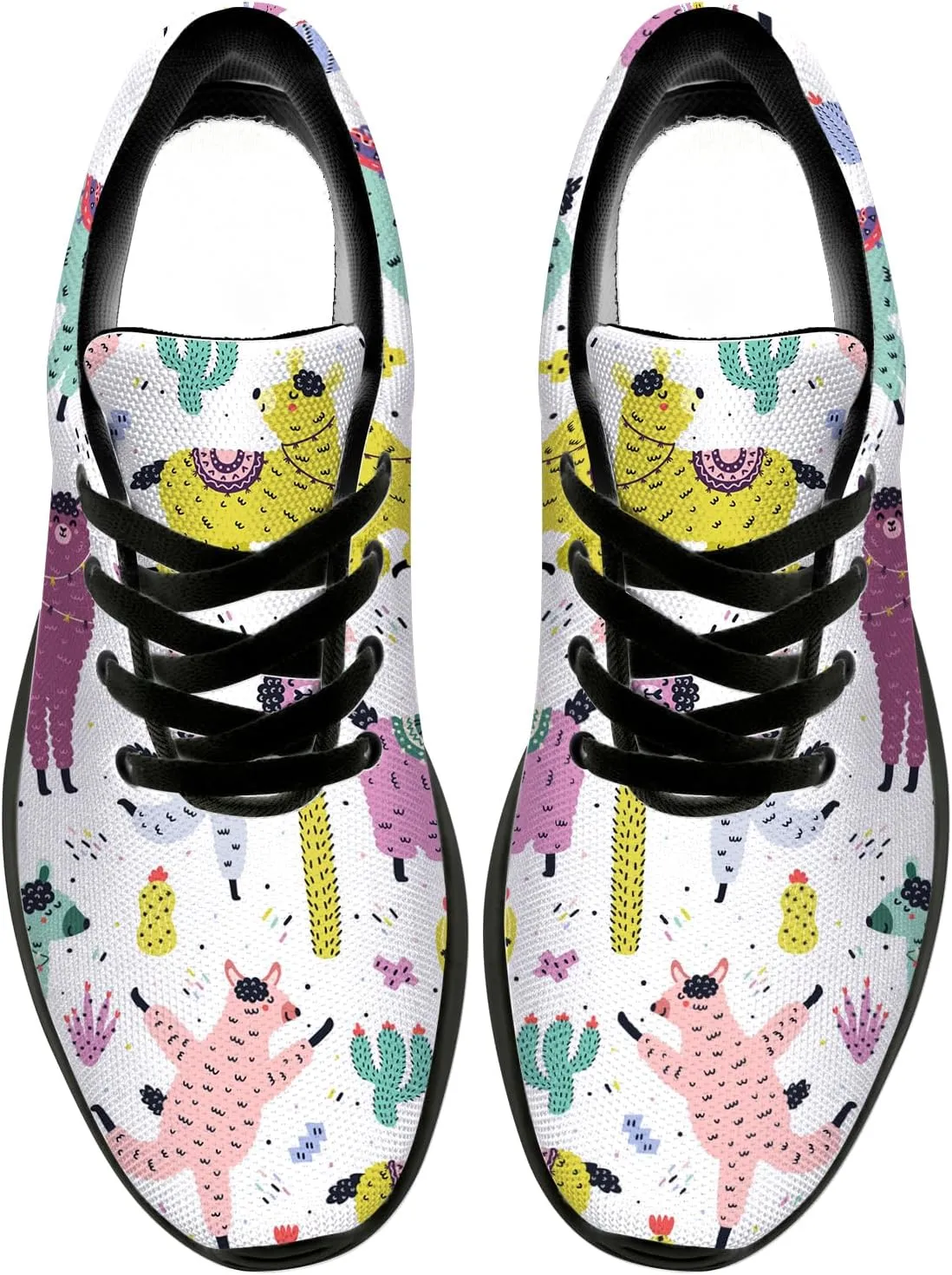 Llamas Shoes for Women Running Shoes Cute Animal Sneakers Tennis Shoes Gifts for Women Men