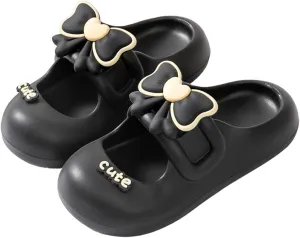 Loizziuy Women's Summer Bowknot Slipper House Slippers Anti-Slip Indoor Outdoor Sandals for All Seasons
