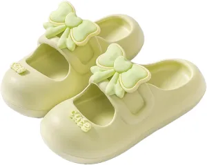 Loizziuy Women's Summer Bowknot Slipper House Slippers Anti-Slip Indoor Outdoor Sandals for All Seasons
