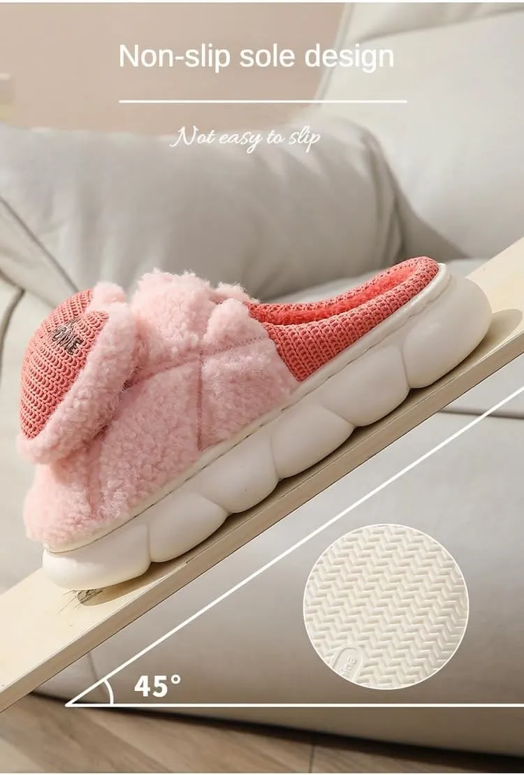 Loizziuy Women's Summer Bowknot Slipper House Slippers Thick Sole Anti-Slip Indoor Outdoor Sandals for All Seasons