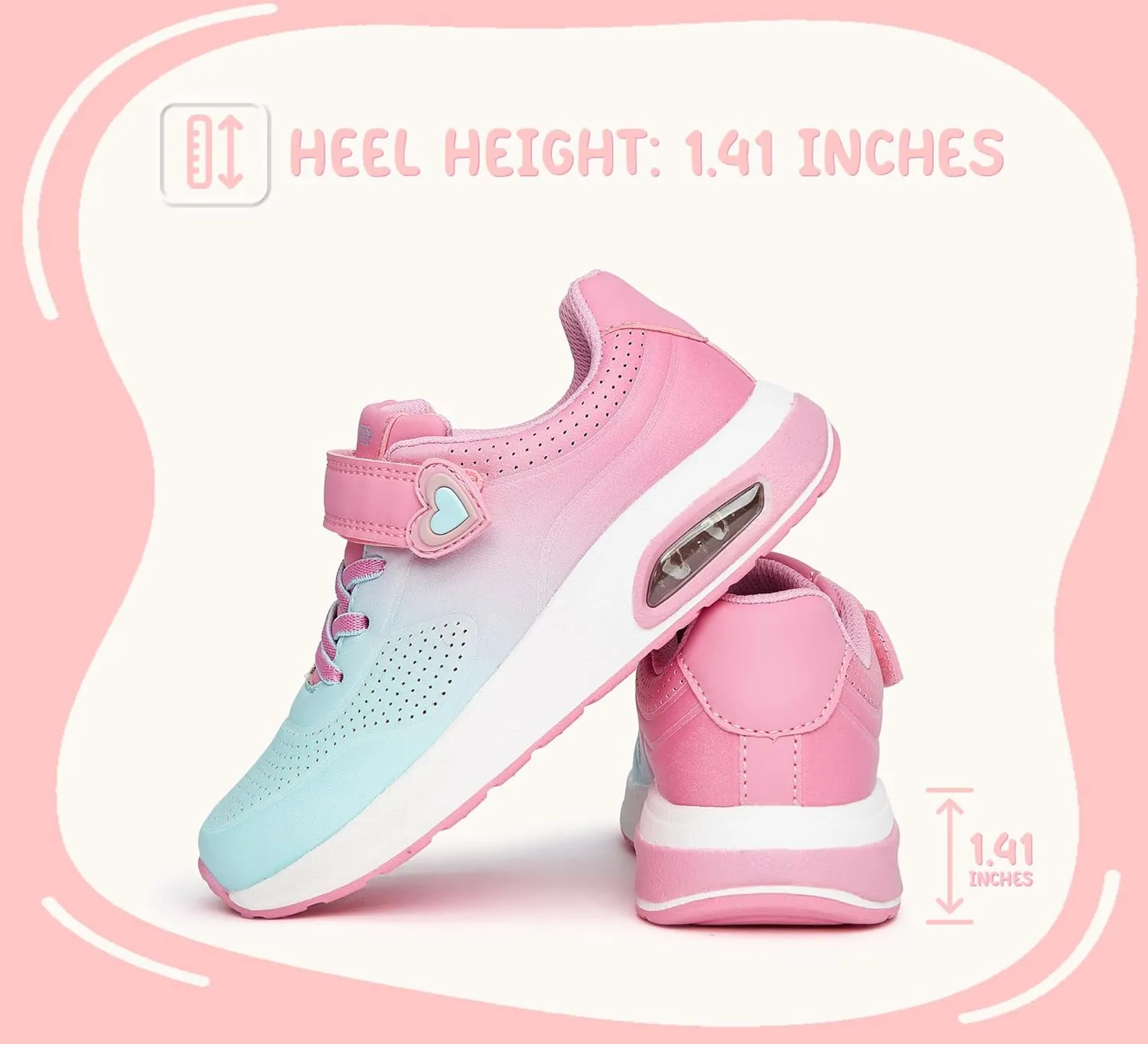 LUCKY STEP Boys Girls Athletic Running Shoes Air Lightweight Fashion Sneakers Casual Breathable Tennis Trainers for Little Kids