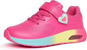 LUCKY STEP Boys Girls Athletic Running Shoes Air Lightweight Fashion Sneakers Casual Breathable Tennis Trainers for Little Kids