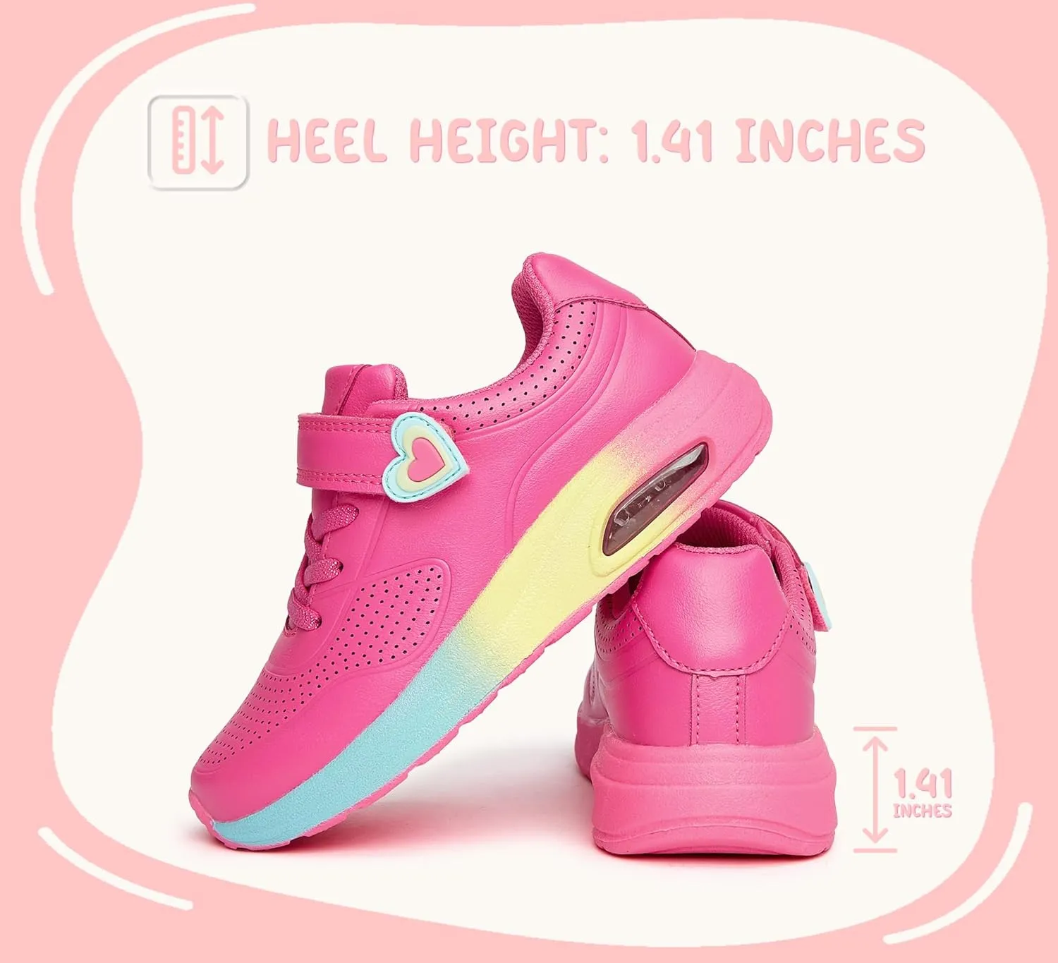 LUCKY STEP Boys Girls Athletic Running Shoes Air Lightweight Fashion Sneakers Casual Breathable Tennis Trainers for Little Kids