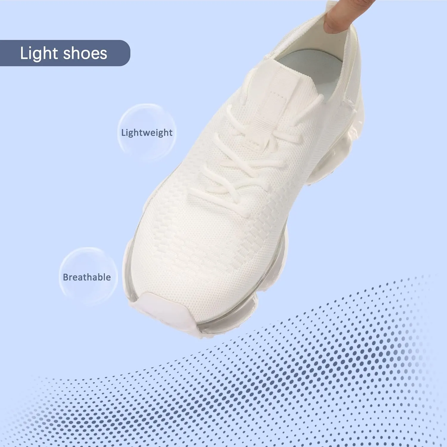 LUCKY STEP Women Air Cushion Fashion Sneakers Breathable Casual Comfortable Lightweight Walking Shoes