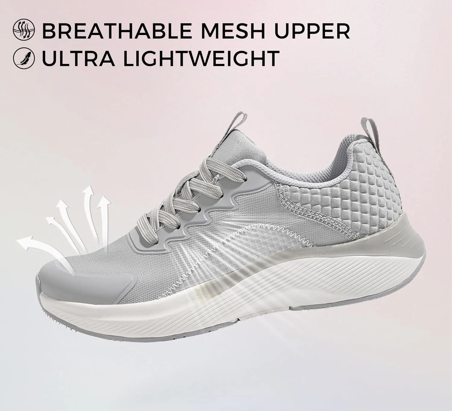 LUCKY STEP Women's Mesh Walking Shoes Lightweight Breathable Shoes Non Slip Tennis Comfortable Workout Gym Running Sneakers