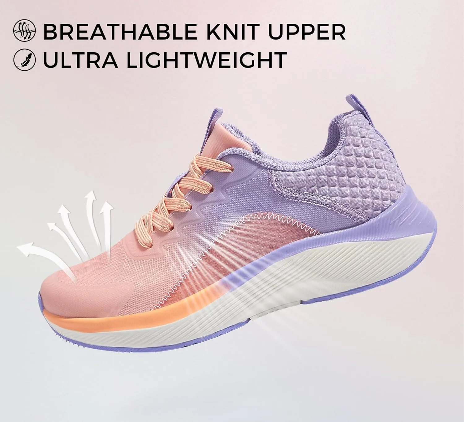 LUCKY STEP Women's Mesh Walking Shoes Lightweight Breathable Shoes Non Slip Tennis Comfortable Workout Gym Running Sneakers