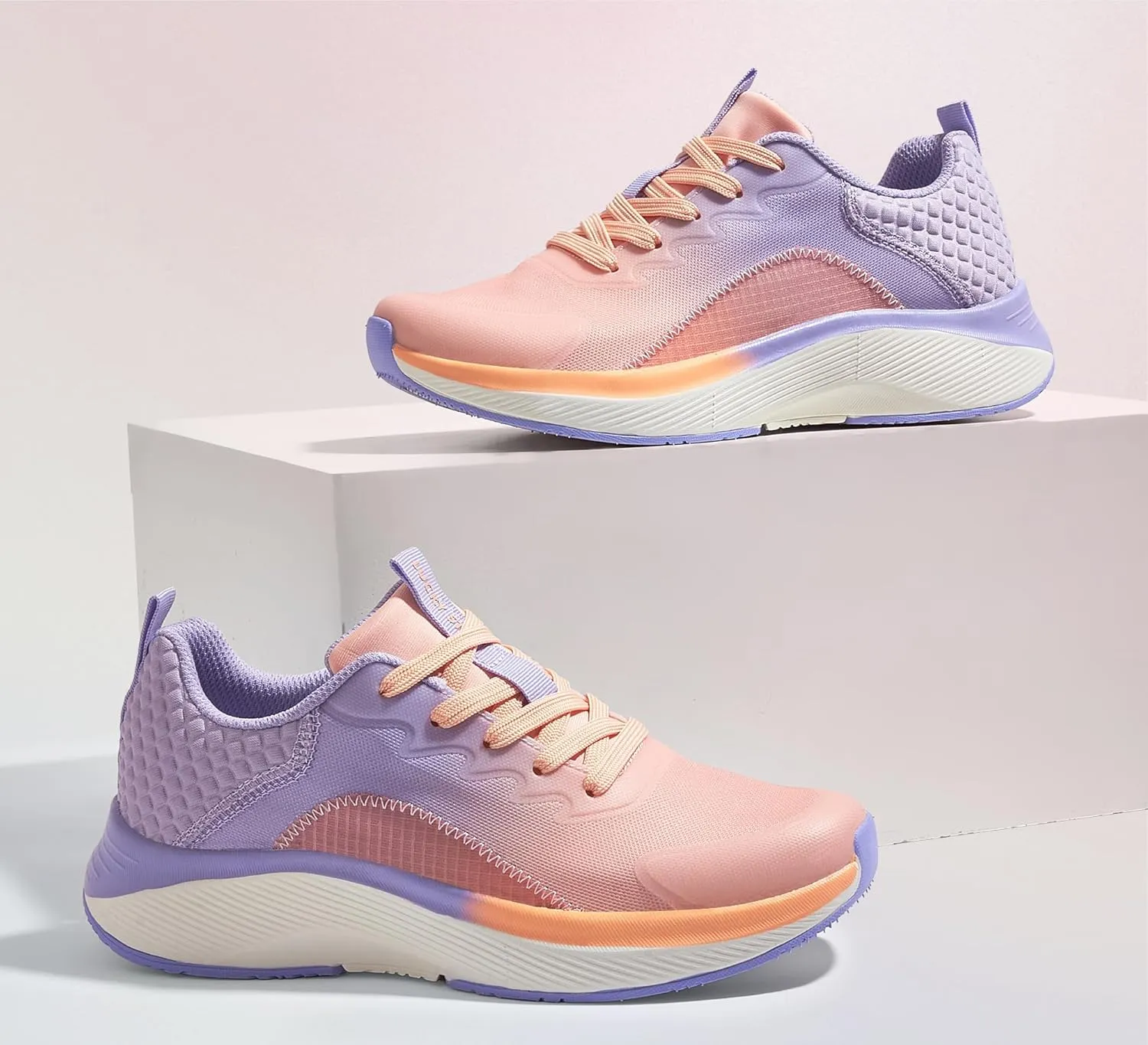 LUCKY STEP Women's Mesh Walking Shoes Lightweight Breathable Shoes Non Slip Tennis Comfortable Workout Gym Running Sneakers