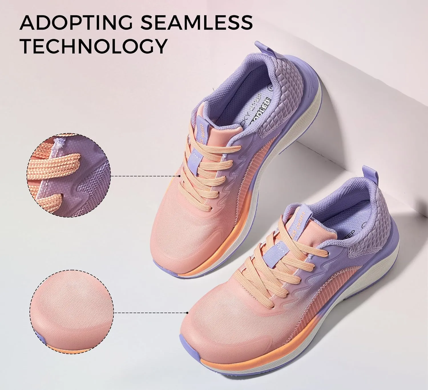 LUCKY STEP Women's Mesh Walking Shoes Lightweight Breathable Shoes Non Slip Tennis Comfortable Workout Gym Running Sneakers