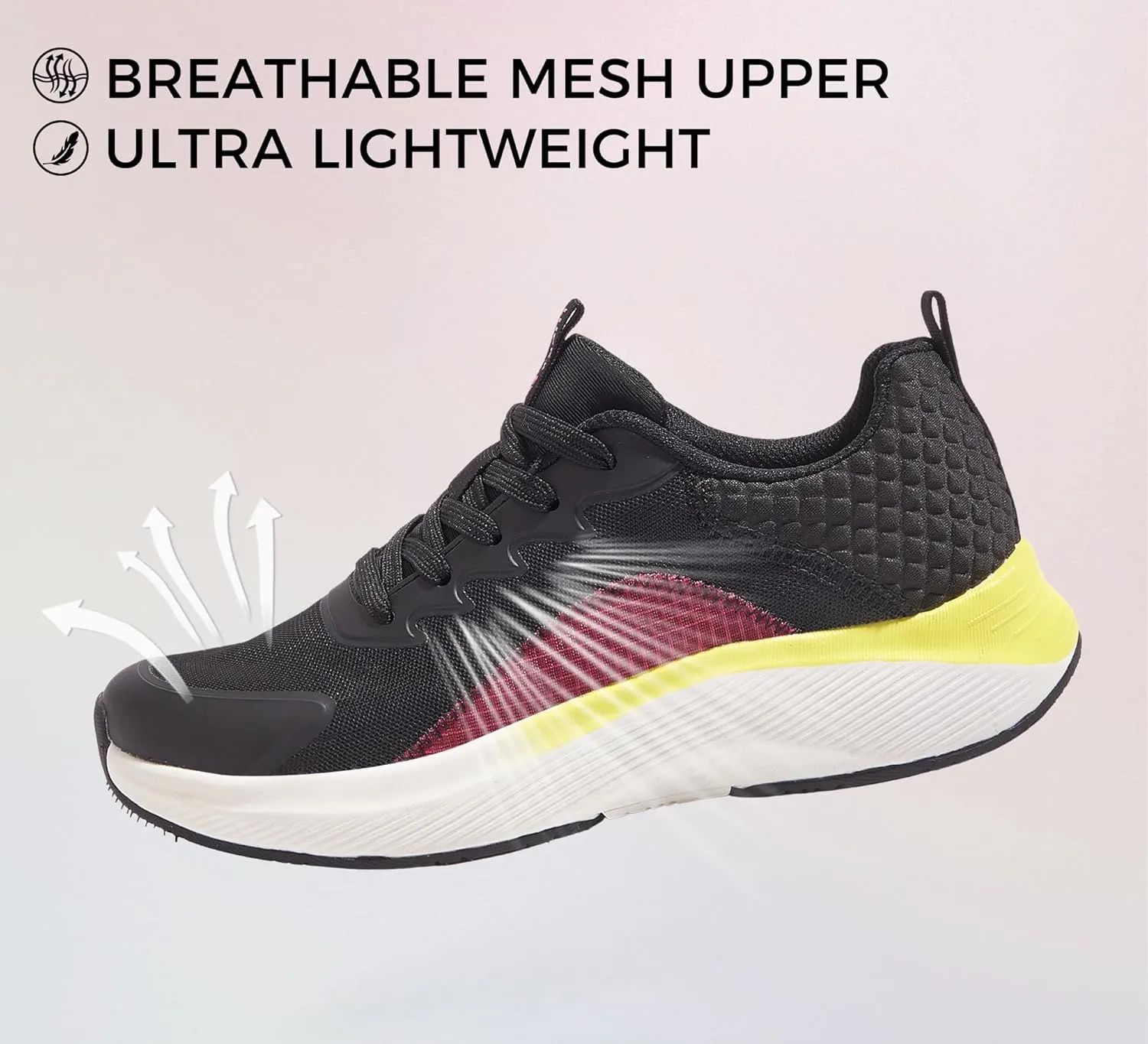 LUCKY STEP Women's Mesh Walking Shoes Lightweight Breathable Shoes Non Slip Tennis Comfortable Workout Gym Running Sneakers