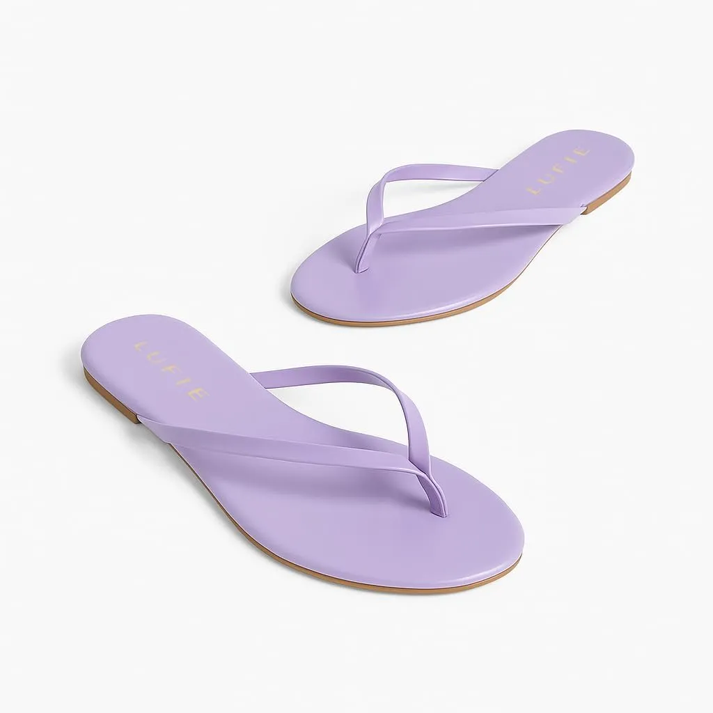 LUFIE Flip Flops for Women - Vibrant Color Collection - Summer Sandals 2025 - Vegan Leather Sandals - Ultra Lightweight Beach Sandals - Gifts for Women
