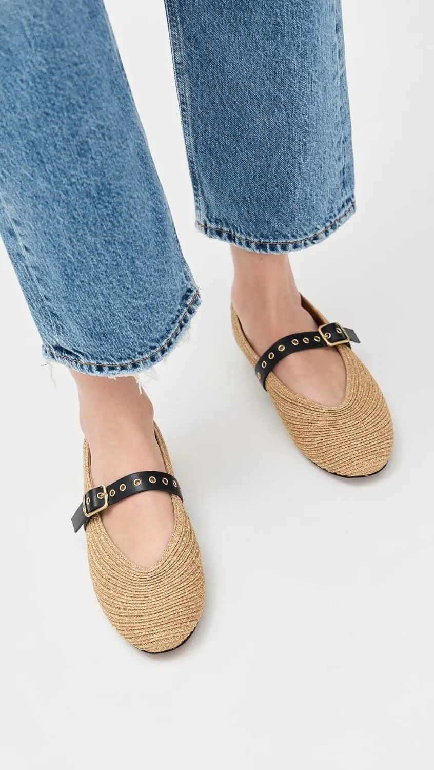 Madewell Women's Hera Mary Jane-Raffia Flat