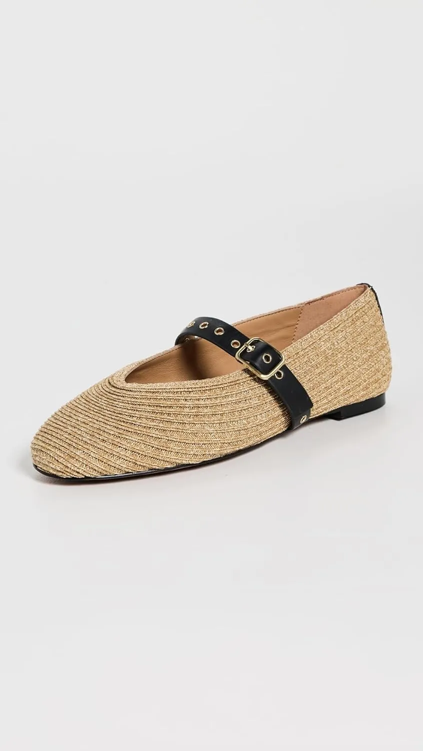 Madewell Women's Hera Mary Jane-Raffia Flat