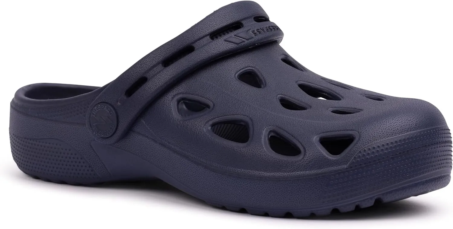Madison Unisex Lightweight Hinged Straps Slide Sandal, Navy blue, 30.5 EU