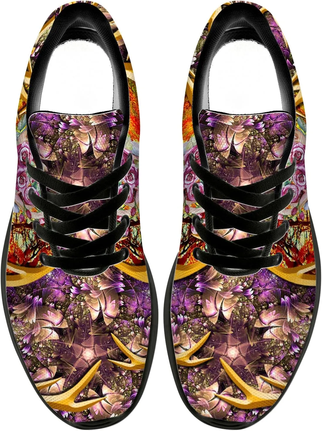 Mandala Deer Shoes for Women Men Running Shoes Floral Sneakers Tennis Shoes Deer Gifts for Women Men