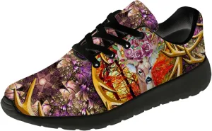 Mandala Deer Shoes for Women Men Running Shoes Floral Sneakers Tennis Shoes Deer Gifts for Women Men