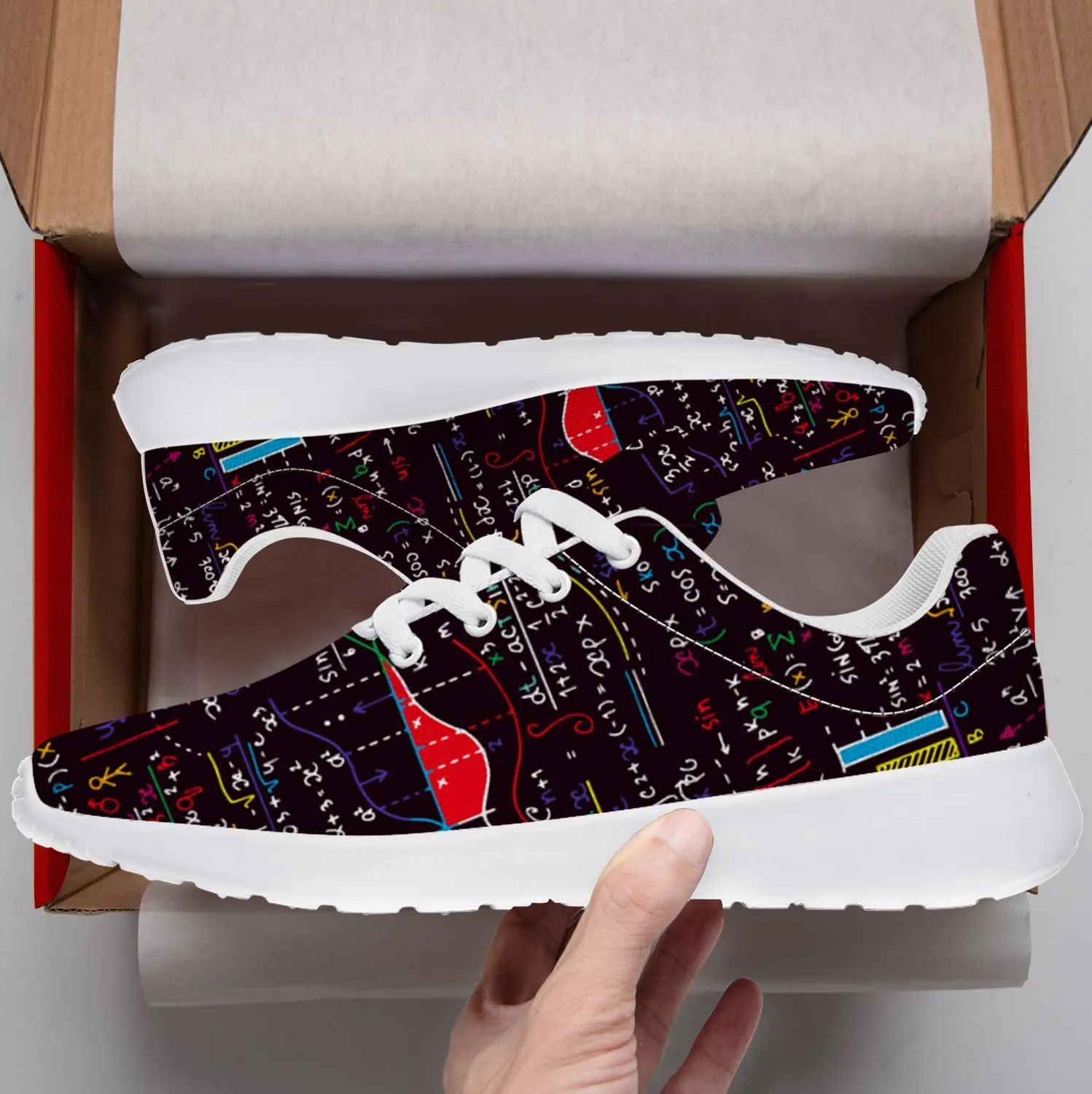 Math Shoes for Women Men Walking Shoes Teacher Sneakers Tennis Shoes Gifts for Women Men