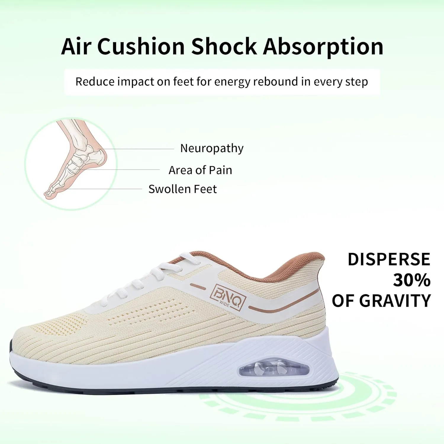 MEHOTO Womens Wide Toe Box Shoes Air Walking Fashion Sneakers Arch Support Slip On Tennis Shoes for Swelling Bunion Plantar Fasciitis US 6-11