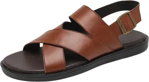 Men's All-Leather Sandals - Dual-Purpose Outdoor Shoes for Beach and Casual Wear