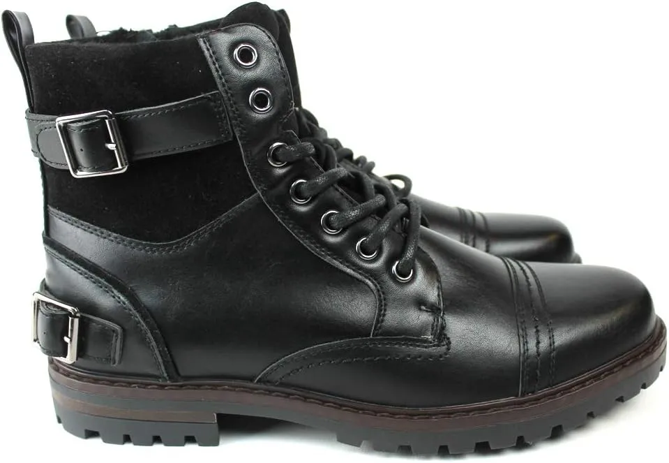 Men's Ankle Dress Boots Cap Toe Side Zipper Suede Leather 1912