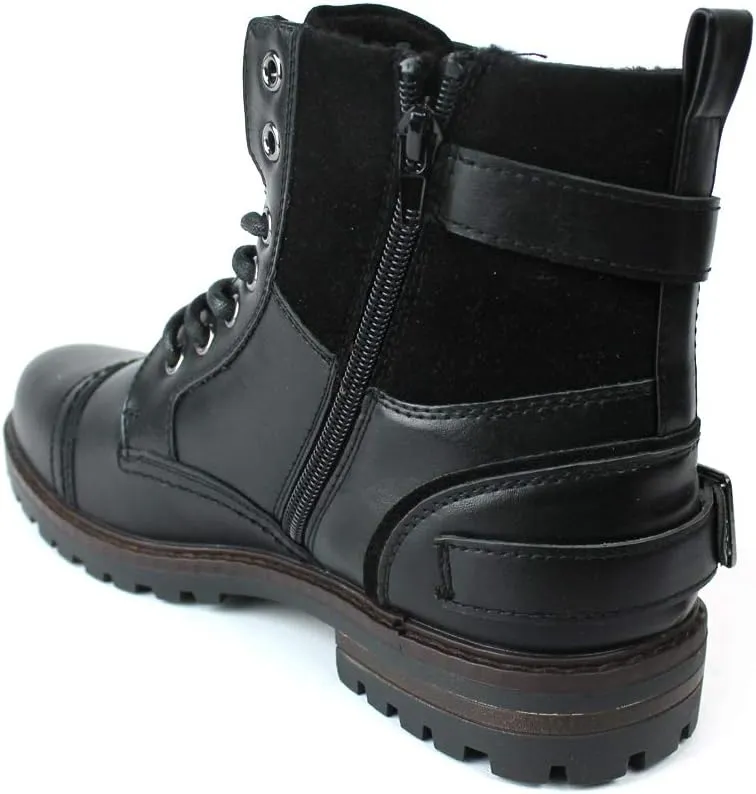 Men's Ankle Dress Boots Cap Toe Side Zipper Suede Leather 1912