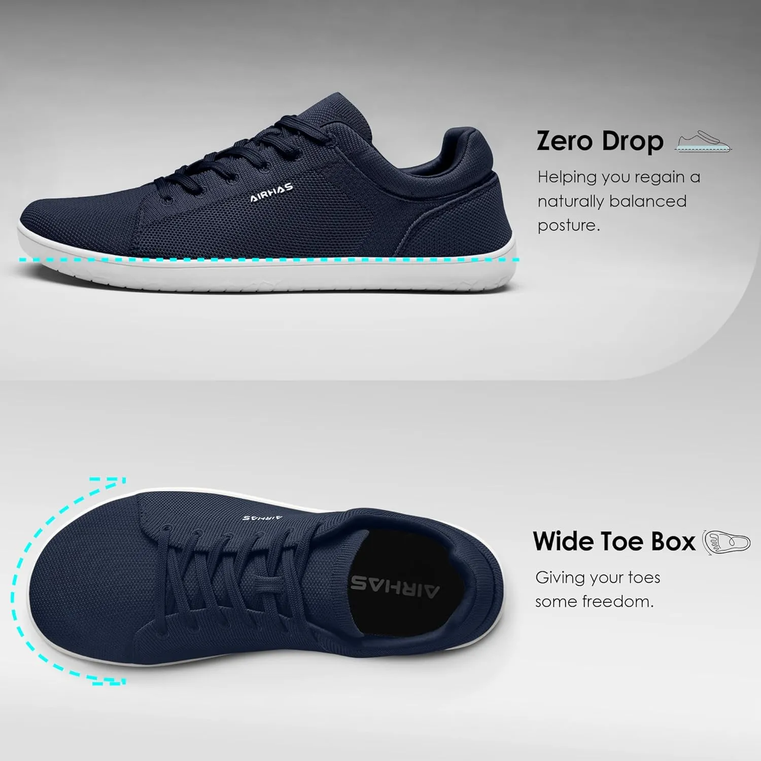 Mens Barefoot Shoes Lightweight Walking Shoes Wide Toe Box Flexible Zero Drop Sneakers for Men Summer Minimalist Casual Shoes
