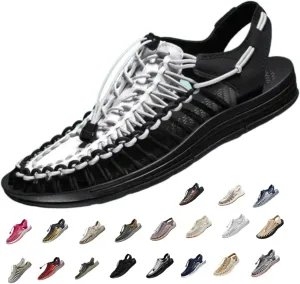 Men's Closed Toe Rope Sandals - Lightweight & Breathable for Beach, Hiking & Casual Wear