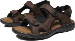 Men's Cowhide Sandals - Anti-Slip Outdoor Shoes for Beach and Casual