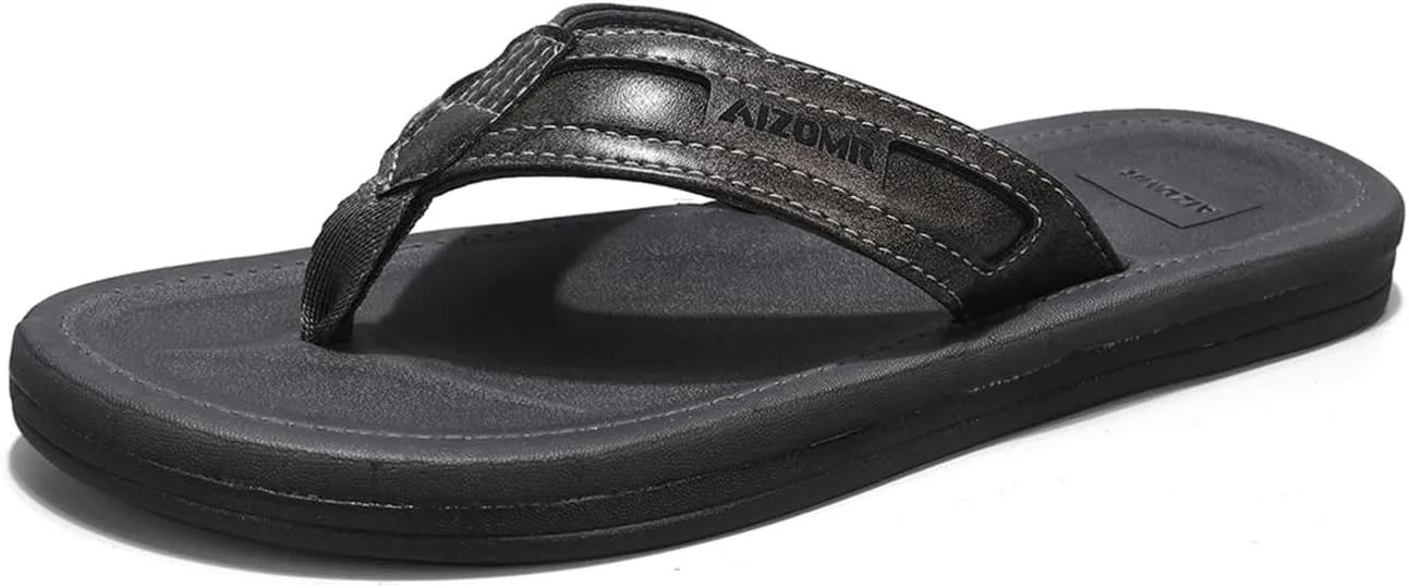 Men's Flip Flop Casual Comfortable Thong Sandals Summer Beach Lightweight Non-Slip Athletic Slide Sandals