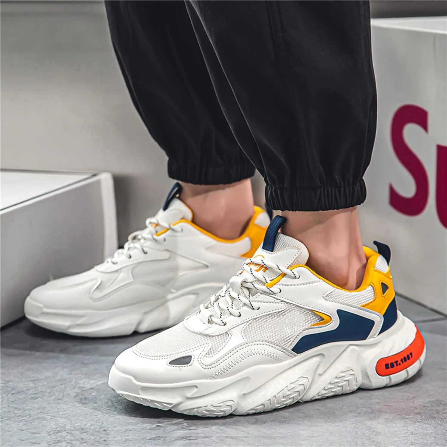 Mens Running Tennis Walking Shoes Cushioning Mens Sneakers Workout Casual Sports Shoes for Men