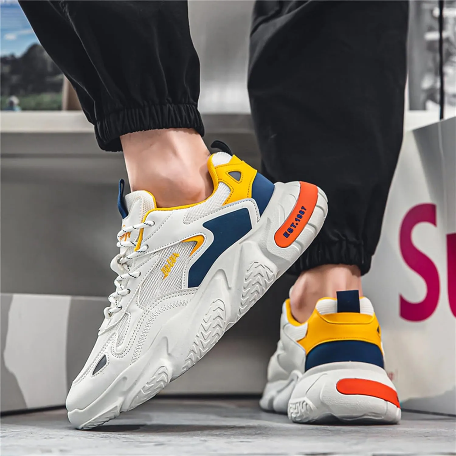 Mens Running Tennis Walking Shoes Cushioning Mens Sneakers Workout Casual Sports Shoes for Men
