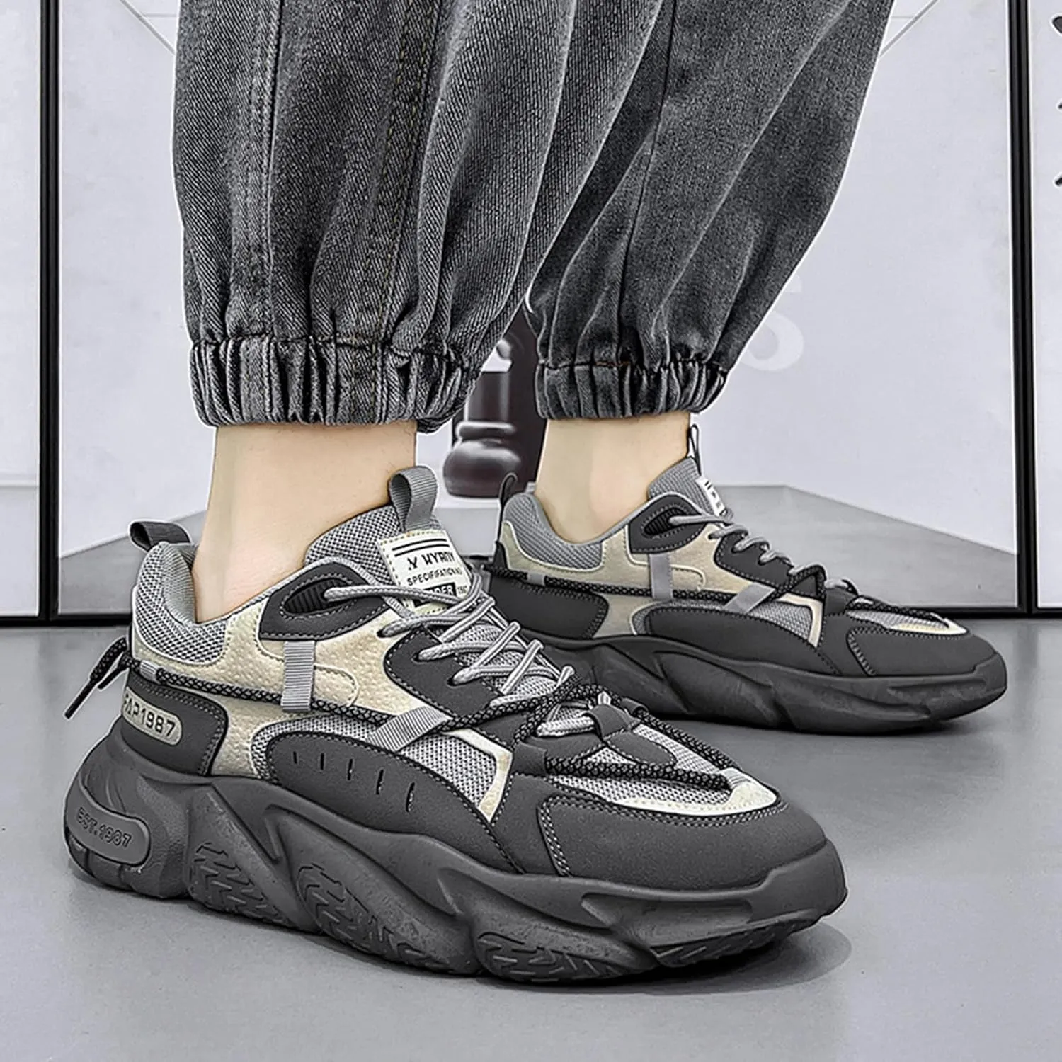 Mens Running Tennis Walking Shoes Cushioning Mens Sneakers Workout Casual Sports Shoes for Men