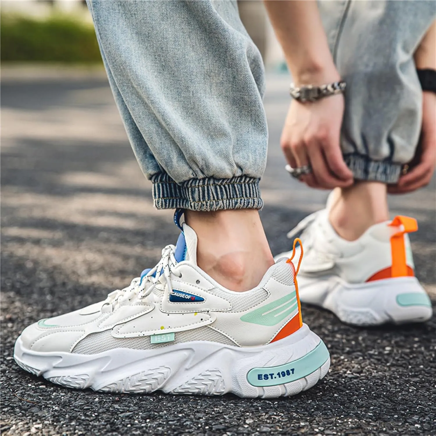 Mens Running Tennis Walking Shoes Cushioning Mens Sneakers Workout Casual Sports Shoes for Men