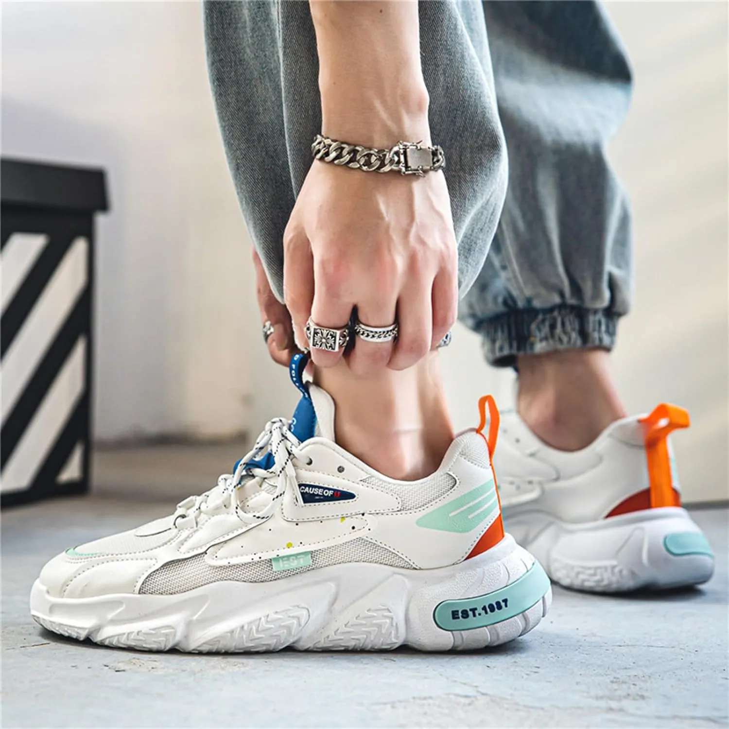 Mens Running Tennis Walking Shoes Cushioning Mens Sneakers Workout Casual Sports Shoes for Men