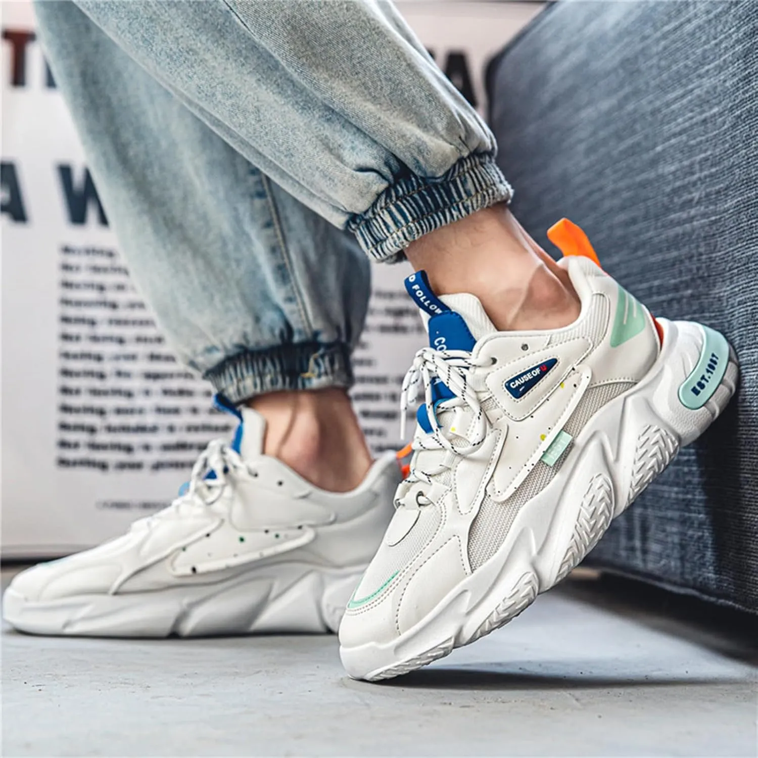 Mens Running Tennis Walking Shoes Cushioning Mens Sneakers Workout Casual Sports Shoes for Men