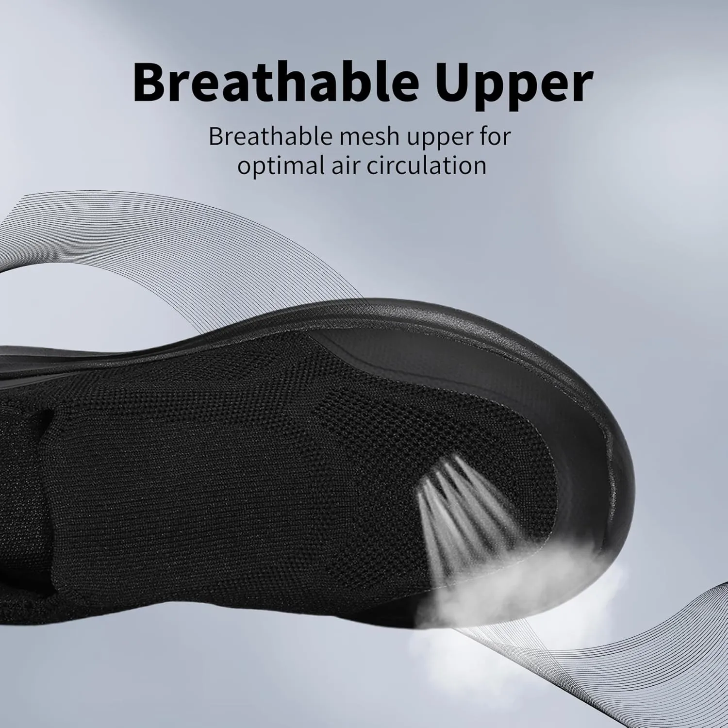 Men's Slip On Walking Shoes Non Slip Running Tennis Sneakers Cushion Cross Training Laceles Lightweight Breathable Athletic Gym Workout Casual