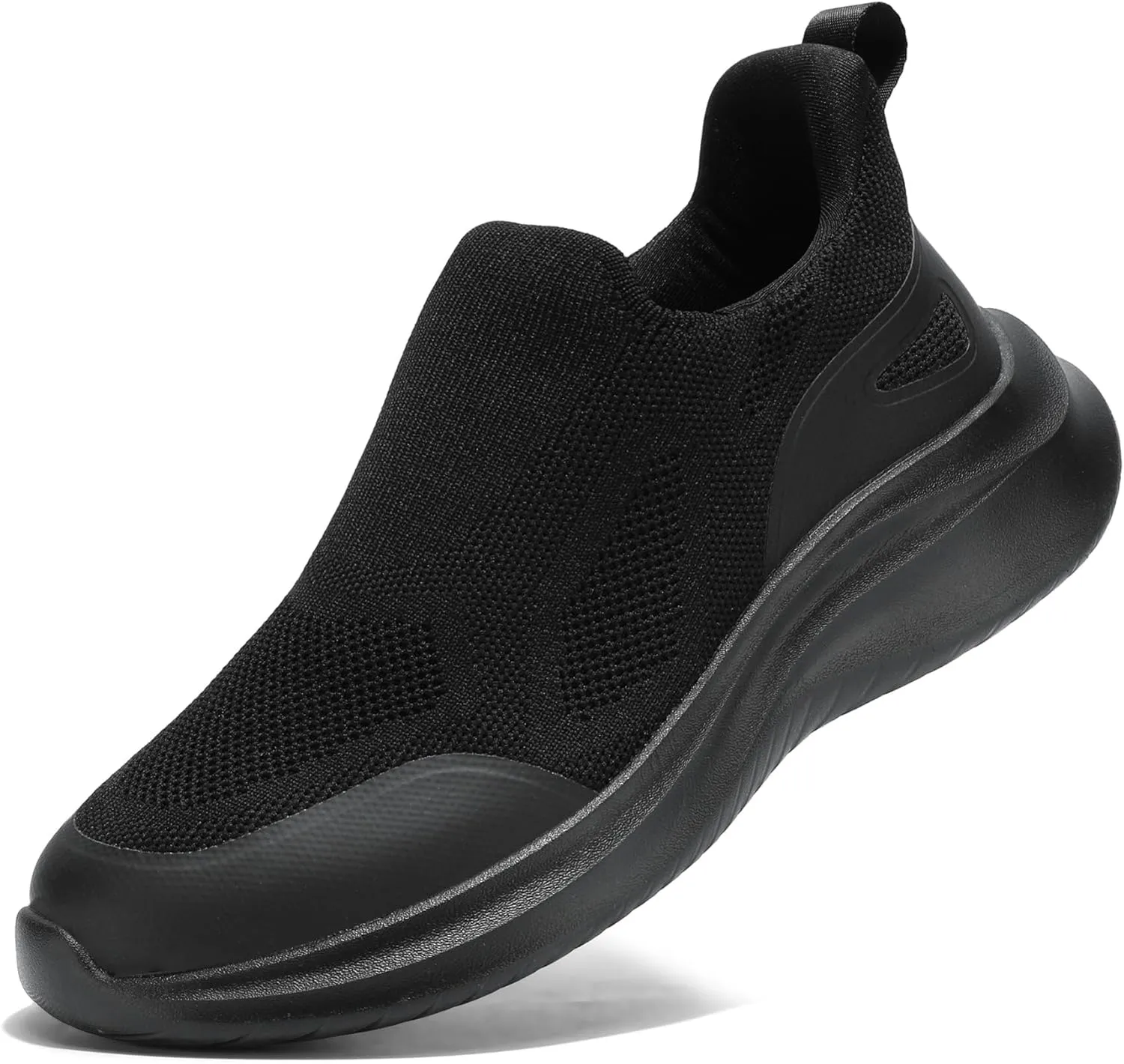 Men's Slip On Walking Shoes Non Slip Running Tennis Sneakers Cushion Cross Training Laceles Lightweight Breathable Athletic Gym Workout Casual