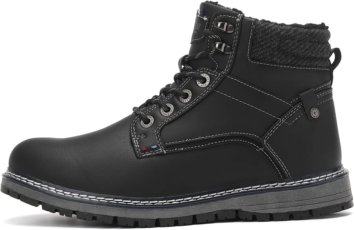 Mens Snow Boots Outdoor Warm Winter Boots Non Slip Fur Lined Shoes
