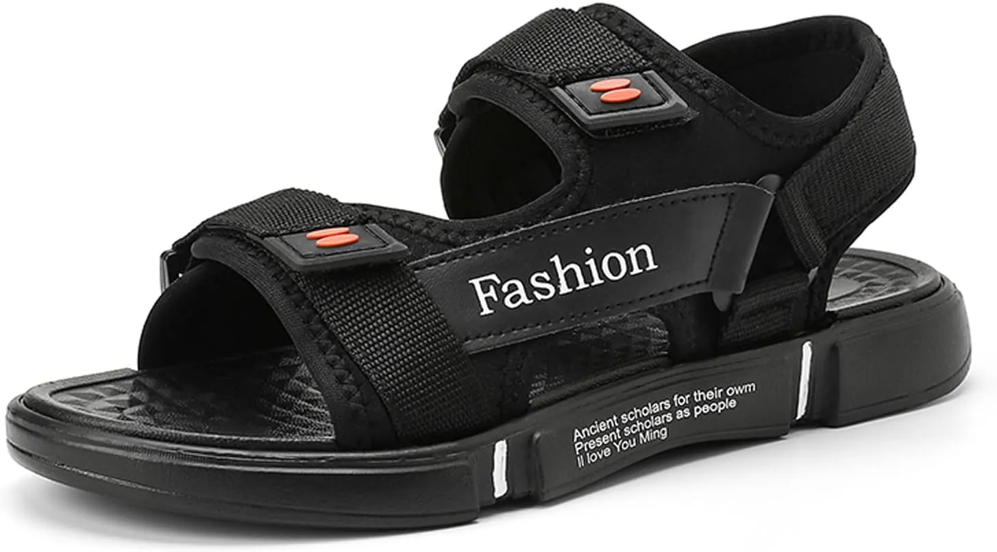 Men's Sport Sandals with Adjustable Double Straps - Breathable Open Toe Lightweight Non-Slip Summer Beach Sandals for Outdoor Casual Hiking & Water Athletics