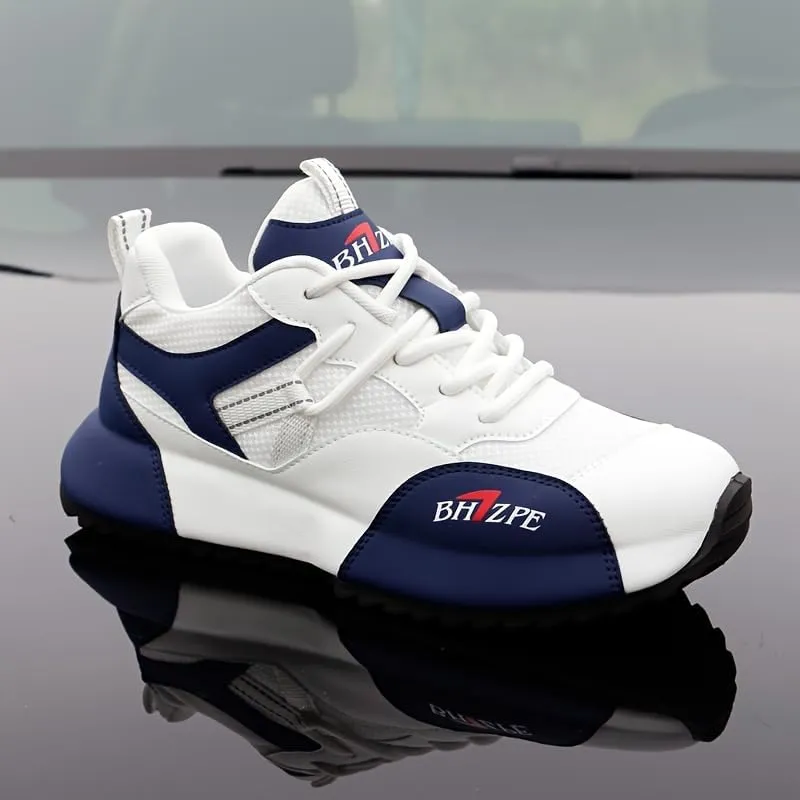 Men's Training Sneakers Mesh Breathable Non Slip Lace Up Low Top All Seasons Running Workout Camping Comfy