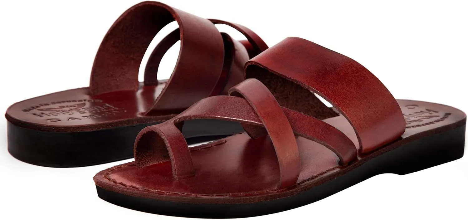 Mens/Womens Leather Biblical Sandals/Slides From Jerusalem (Shepherd's Field II)