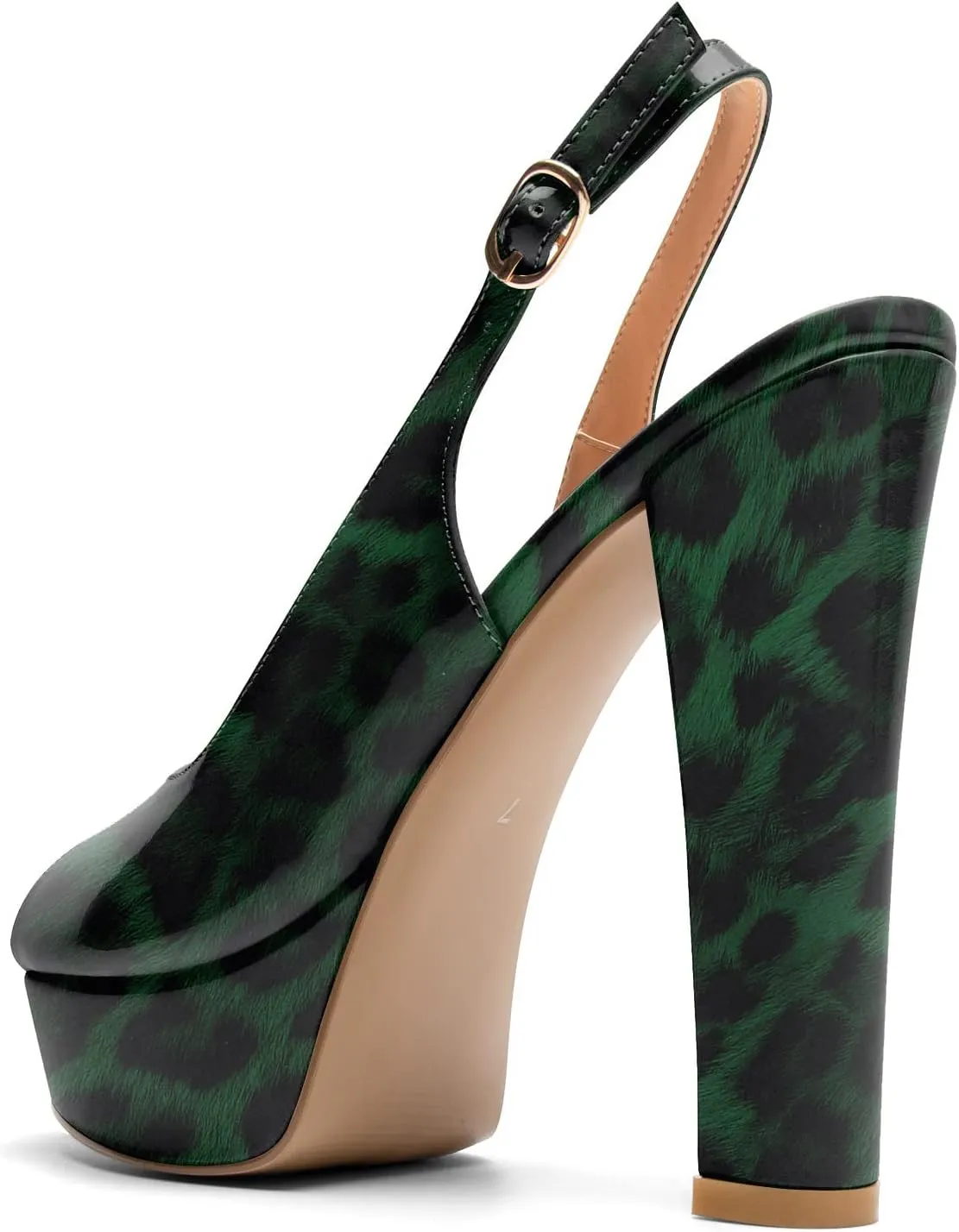 Mettesally Women's Peep Toe Sandals Chunky Platform Heeled Pumps Slingback Heels Summer Dress Shoes