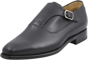 Mezlan Platinum Men's Algar Graphite Leather Monk Strap Loafers Shoes