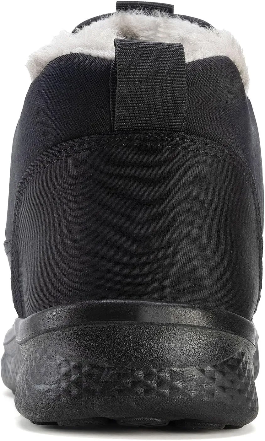 Moodeng Womens Snow Boots Warm Fur Lined Winter Boots Water-Resistant Slip on Ankle Booties Outdoor Comfortable Short Boots Lightweight