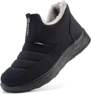 Moodeng Womens Snow Boots Warm Fur Lined Winter Boots Water-Resistant Slip on Ankle Booties Outdoor Comfortable Short Boots Lightweight
