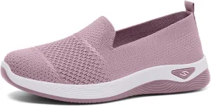 Mules for Women Breathable Knit Slip On Sneakers Casual Comfortable Soft Sole Walking Shoes Womens Comfort Non Slip Work Jogging Sneakers Comfortable Outdoor Shoes
