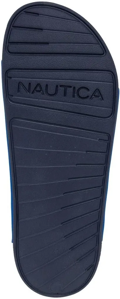 Nautica Men's Slides Sport Shower Athletic Sandals for Indoor & Outdoor with Double Arch Support - Lightweight, Durable and Comfortable