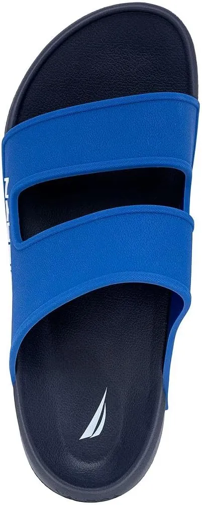 Nautica Men's Slides Sport Shower Athletic Sandals for Indoor & Outdoor with Double Arch Support - Lightweight, Durable and Comfortable
