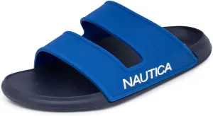 Nautica Men's Slides Sport Shower Athletic Sandals for Indoor & Outdoor with Double Arch Support - Lightweight, Durable and Comfortable