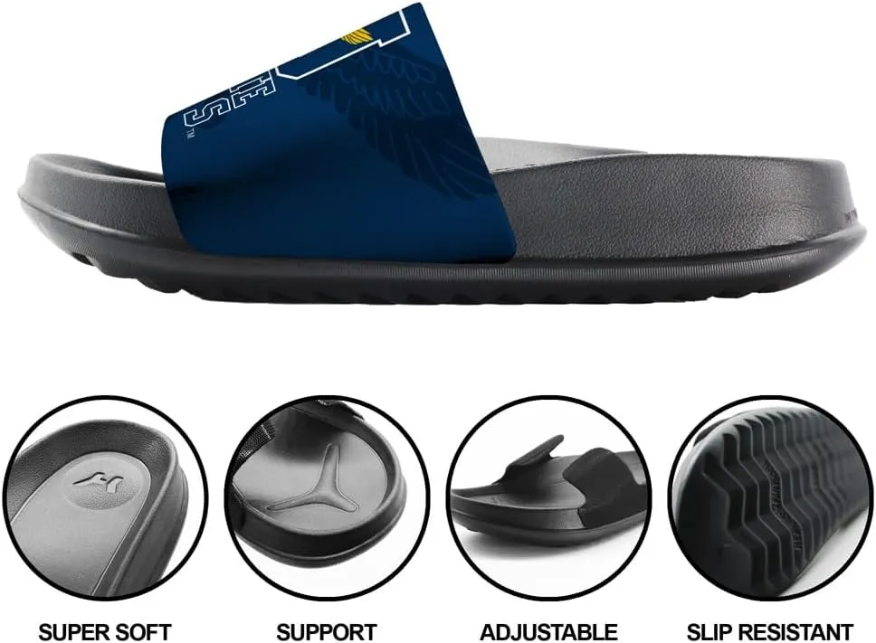 NCAA Unisex Adult Slides College Wordmark Adjustable Flip Flop Sandals Collection